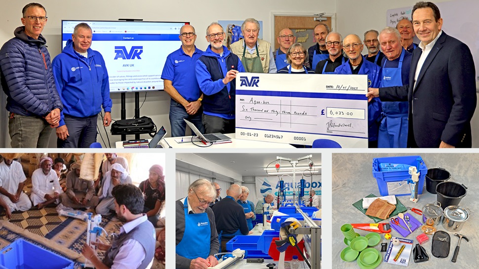 AVK in the UK Supports Aquabox the water filter manufacture charity in Derbyshire