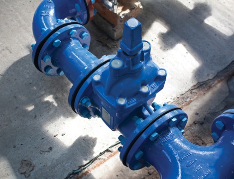 Water and wastewater AVK series 21 Gate valve in site installation