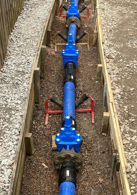 AVK PE tailed gate valves installation