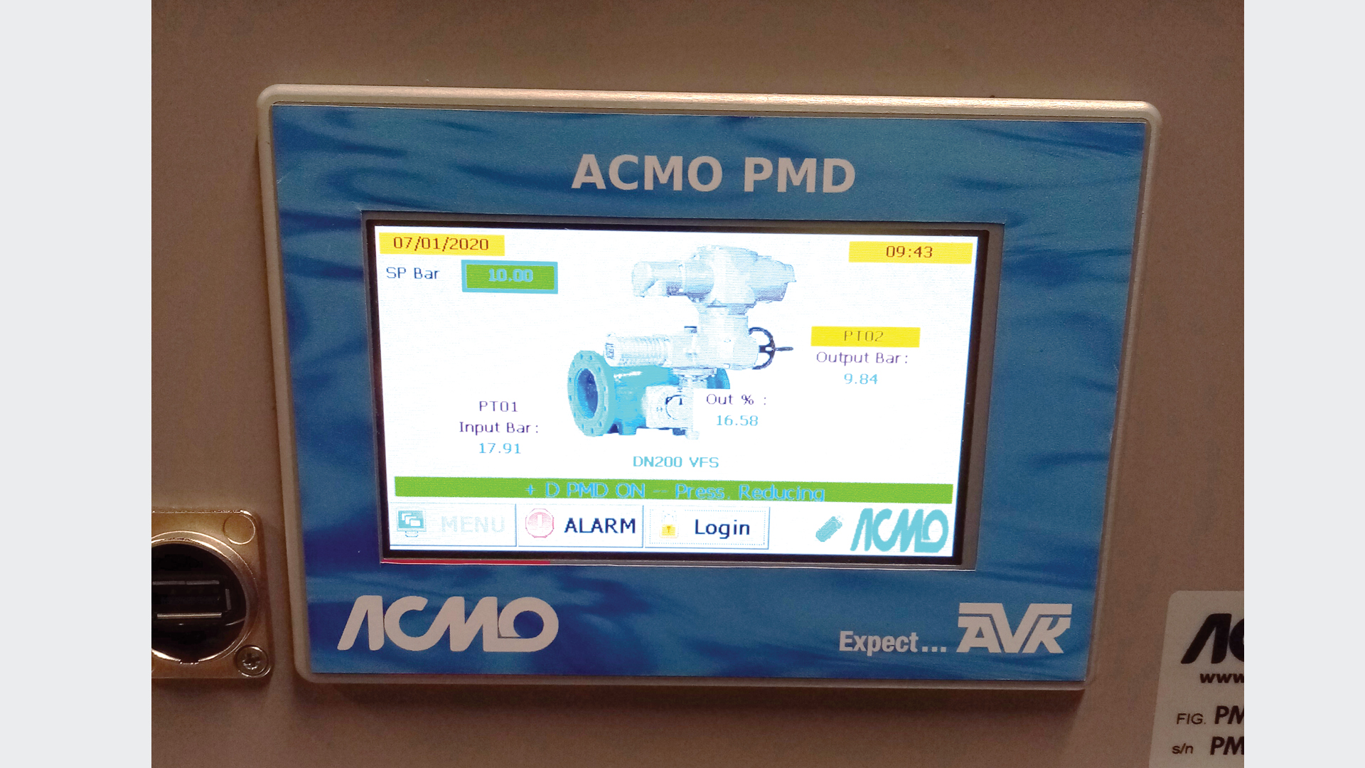 AVK Smart Water Pressure Management Device Display Monitor