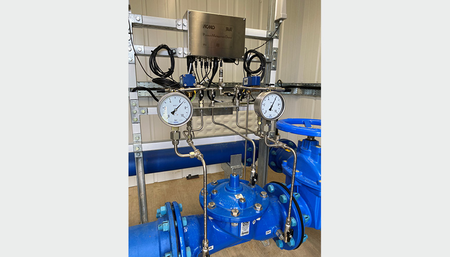 Smart Water Wilton Science Centre AVK Series 879 diaphragm control valve fitted with VIDI flow and pressure sensors