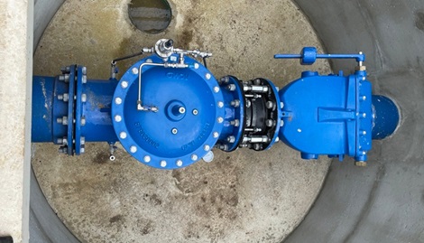 Pumping station with AVK PRV valve, Check valve and air valve