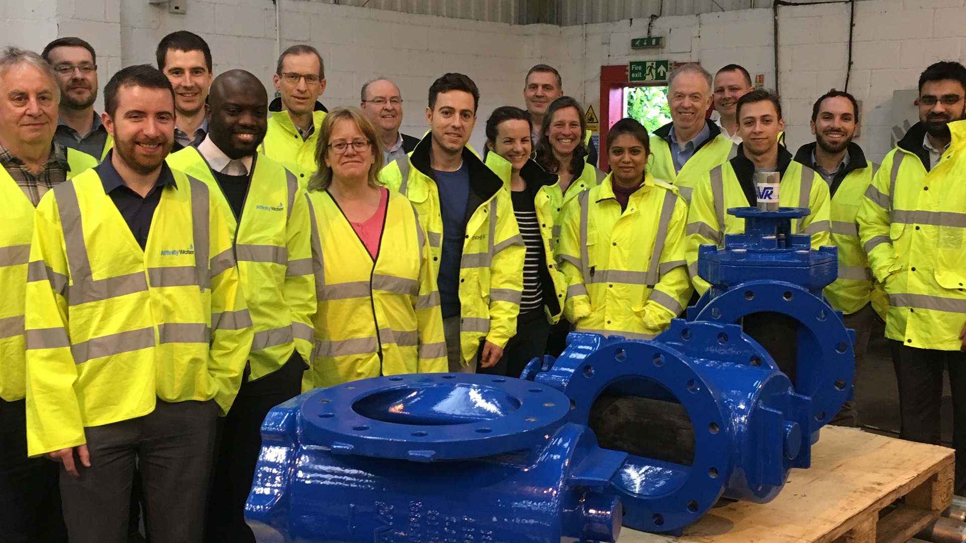 WSP Global Training and AVK Factory visit with AVK Eccentric Plug valves