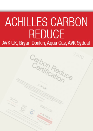 AVK_UK  Aqua_Gas AVK_Syddal Bryan_Donkin Achilles Carbon Reduce Certificate