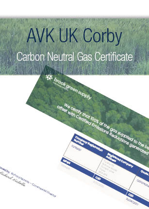AVK UK Corby Carbon Neutral Certificate