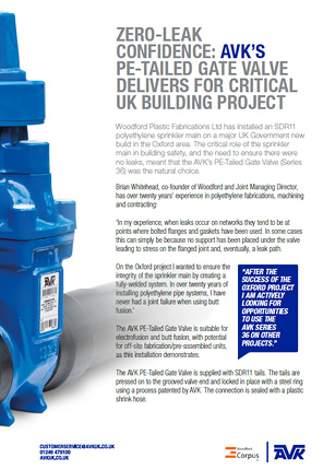 Woodford Case Study Download PE Tailed Gate Valves Series 36 89