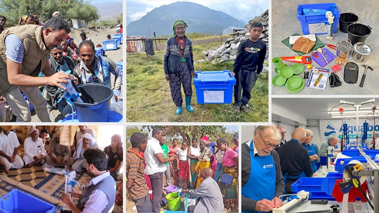 Aquabox Water filters in manufacture and in use around the world