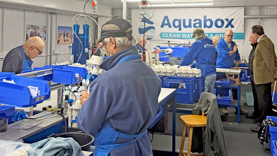 AVK Directors view Aquabox filter assembly process