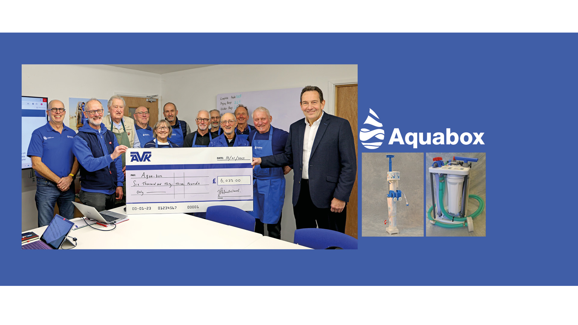 AVK in the UK Walk for water 24 fund raising donation