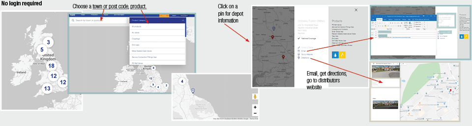 AVK UK Distributor Map Features