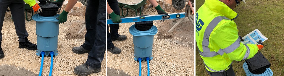 AVK Pentoflow double box water mains to meter box installation