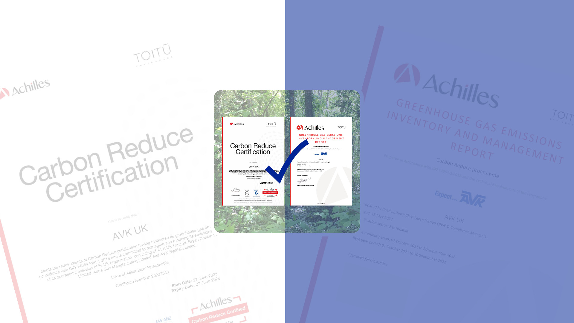Achilles Certificate - Carbon Reduce AVK UK ISO 14064