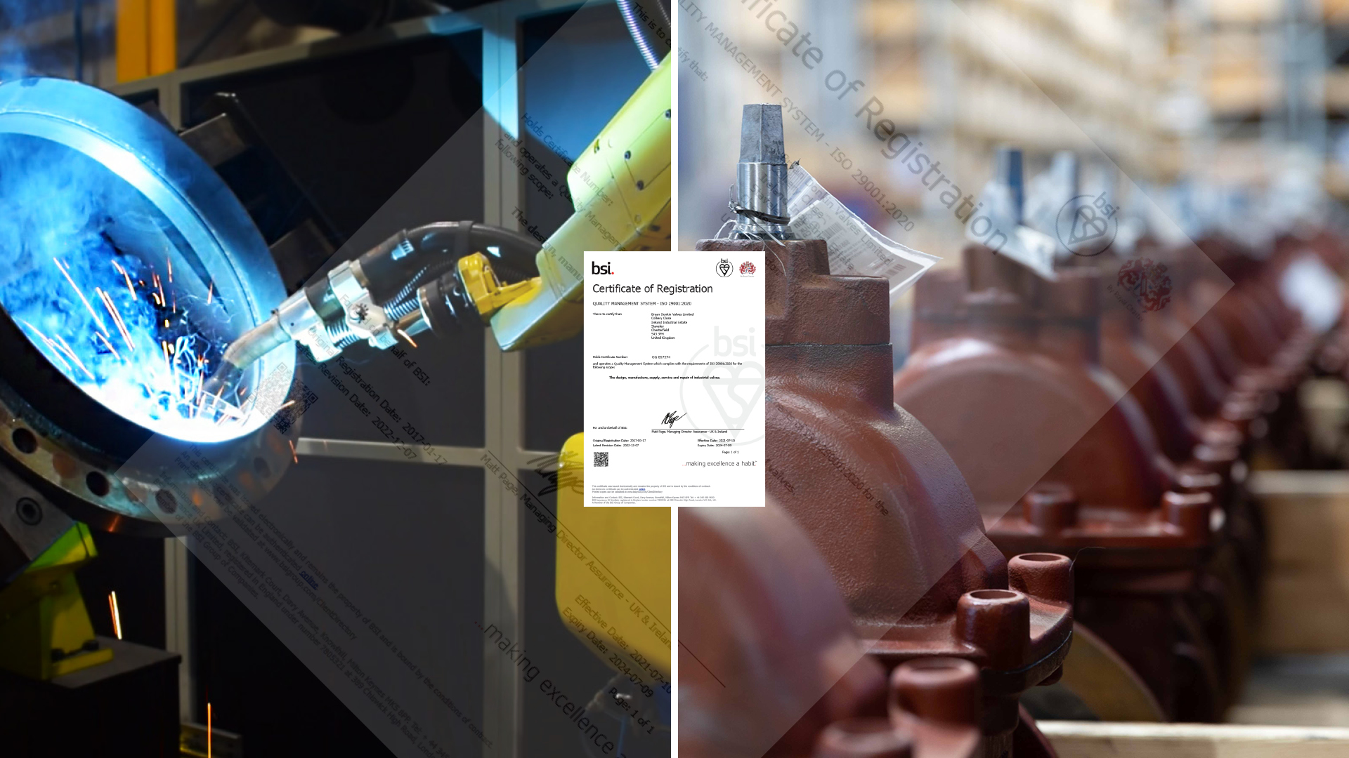Bryan Donkin and AVK Syddal achieve ISO 29001 standard for quality management systems