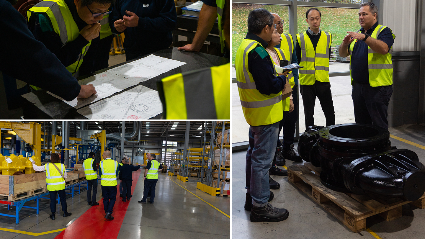 Singapore customers during a tour and product training at AVK UK's Donkin manufacturing site.
