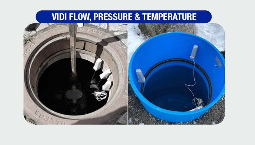 Smart VIDI Sensors Flow pressure and temperature