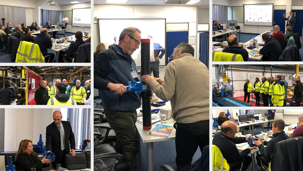United Utilities tour AVK Syddal fittings and pipe repair clamp factory and product training and innovation 