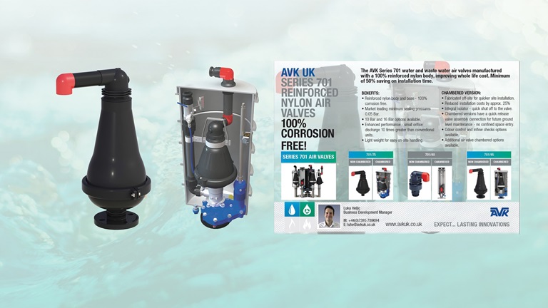 Series 701 Corrosion Free  AVK Chambered Air Valves 