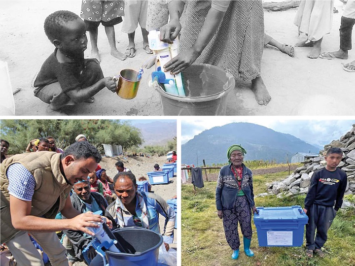 Aquabox Water Filters Supplied globally in times of emergency and disaster to provide clean drinking water